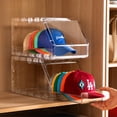 thumbnail image 1 of Organizador de gorras Ozueccr, paquete de 2, caja expositora transparente apilable, 1 of 6