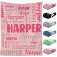thumbnail image 2 of Personalized Custom Blankets, Unique Gift Blankets with Names, Exclusive Personal Gifts, Family Name Blankets, Gifts for Friends, Commemorative Blankets with Names, Soft Flannel Sofa Blankets, 2 of 13