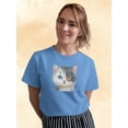 thumbnail image 2 of Two Cats With Two Eye Colors T-Shirt Women -Kayomi Harai Designs, Female x-Large, 2 of 4