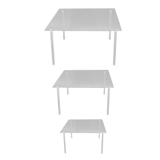 Acrylic Cake Stand Set, 3 Set Square Acrylic Cake Stands For Birthday For Dessert For Wedding