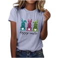 thumbnail image 1 of Camiseta de Cuello Redondo de Impresión de Pascua de Moda de Primavera Y Verano para el Uso Diario, 1 of 5