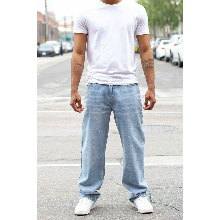 Victorious Men's Essential Baggy Wide Denim Jeans DL999 Victorious Men's Essential Baggy Wide Denim Jeans DL999