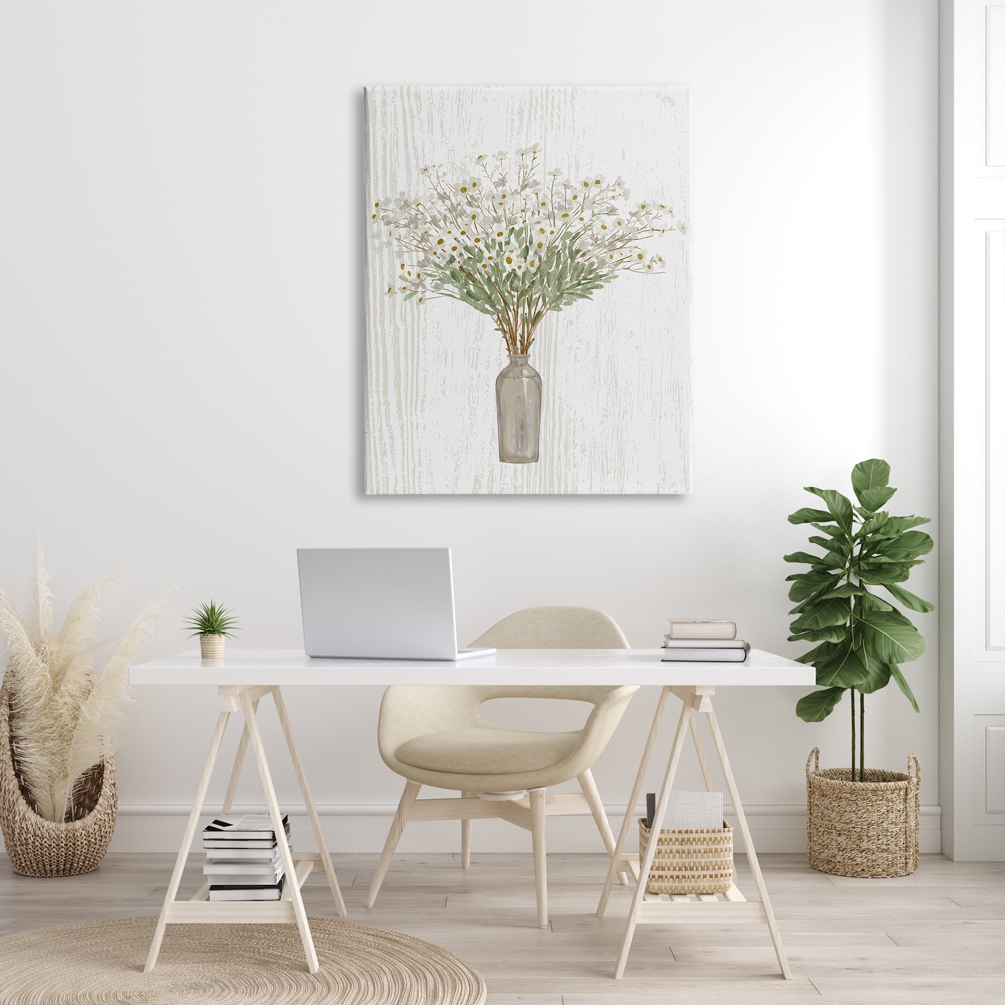 Stupell Industries Delicate Cottage Wildflowers Bouquet Weathered Grainy Pattern Graphic Art Gallery Wrapped Canvas Print Wall Art, Design by Ziwei Li