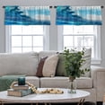 thumbnail image 4 of LALILO Kitchen Curtain Valance Ocean Seascape Surfing Rod Pocket Window Curtain 52"x 18" Set of 2, 4 of 5