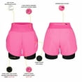 thumbnail image 4 of Exxact Sports 2 in 1 Shorts Women - Athletic Shorts with Spandex Underneath, Dry Fit Running Shorts with Pockets Women (Pink, AM), 4 of 7