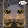 thumbnail image 1 of 60 LED Pineapple Solar Hanging Lantern Lights, 2 Pack Waterproof Patio Lights Decorative Solar Lights Outdoor compatible Yard Garden Driveway Porch Wa, 1 of 5