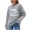 Gray, variant on Sweaters for Women Fashion Letter Print Crewneck Womens Sweater Warm Comfy Long Sleeve Winter Clothes for Women L