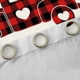 thumbnail image 4 of Homewish Couple Love Heart Curtains Pack of 2 (42x84 Each), Black Red Plaid Truck Curtains Blackout, Happy Valentines Day Bedroom Curtains, Black Out Curtains Decor, 4 of 6