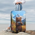 thumbnail image 7 of Fuzoiu Snowy Mountain Photography Bear Print Suitcase Cover,Washable Luggage Covers for Suitcase,Elastic Luggage Protector Cover,Scratch Resistant Travel Suitcase Covers-Large, 7 of 7