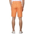 thumbnail image 3 of INSPIRE CHIC Men's Shorts Plaid Pattern Straight Fit Comfort Flat Front Checked Shorts 30 Orange, 3 of 5