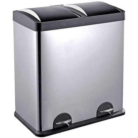 Step N' Sort 16-Gallon 2-Compartment Trash and Recycling Bin - Available in Multiple