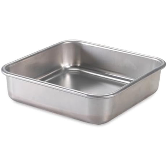 Natural Aluminum Commercial Square Cake Pan, 9 x 9