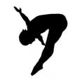 thumbnail image 2 of Gymnastic Silhouette Wall Decal by Wallmonkeys Peel and Stick Graphic (24 in H x 19 in W) WM350700, 2 of 4