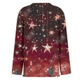thumbnail image 4 of Qulqfy Christmas Tshirts Women Xmas Crew Neck Red Plus Size Sparkle Glitter Long Sleeve Stars Tops Christmas Vacation Shirt for Women, 4 of 5