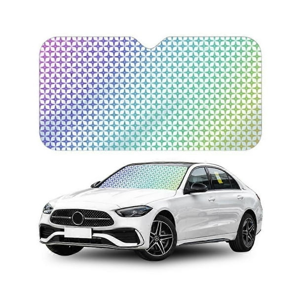 Front Windshield Sun Shade, Double-Sided Auto Sunshade, New Upgrade Accordion Folding for Medium and Small Car