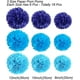 thumbnail image 3 of Paquete de 18, flor de pompón azul, juego de papel de decoración para fiestas, 3 of 5