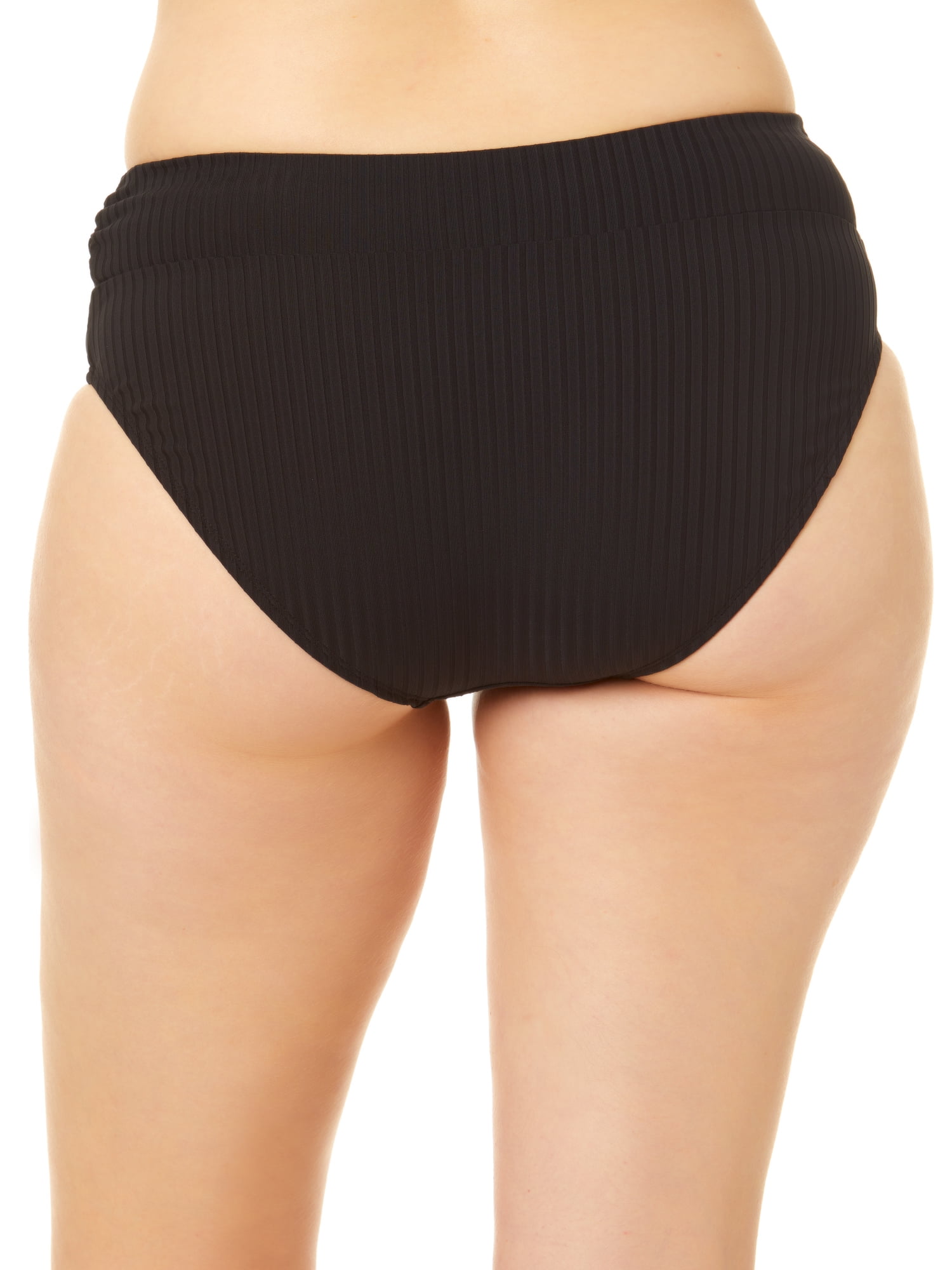 Target high waisted dimethicone black swim bottoms