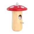 thumbnail image 2 of Staron Natural Wood Birdhouse, Outdoor Hanging Bird House for Garden Backyard, Small Birds Shelter Nesting Box Decoration for Trees Porch, White, 2 of 6