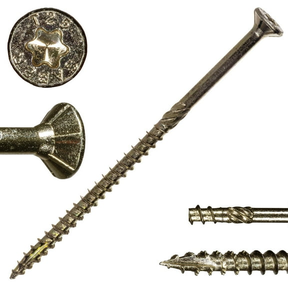 10 x 4" Star Drive Gold SaberDrive� Multi-Purpose Screws 5 lb. Tub (243 pcs.)