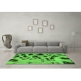 thumbnail image 3 of Ahgly Company Indoor Rectangle Abstract Green Modern Area Rugs, 5' x 7', 3 of 4