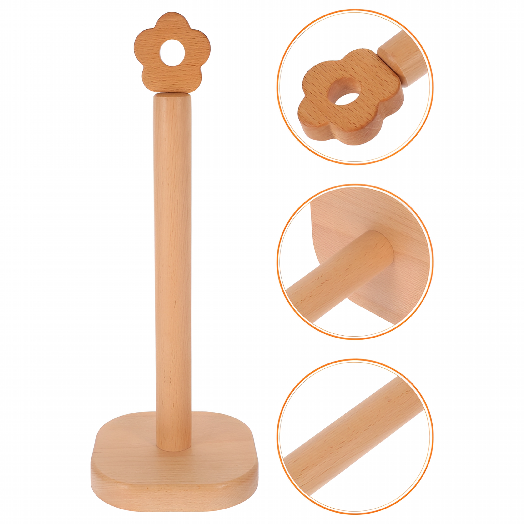 XIBUFE 2026 New Wooden Scrunchie Holder Organizer Hair Ties Display Stand Organizer for Bracelets Bangle Hair Scrunchies