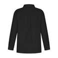 thumbnail image 7 of Women Long Sleeve Shirts Linen Blend Button Down Blouses Comfy Casual Shirt Fall Work Tops (XL, Black), 7 of 7
