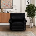 thumbnail image 4 of Solid Wood Frame, Smooth PU Surface - Cozy Single Chair for Relaxing in Living Room, 4 of 5