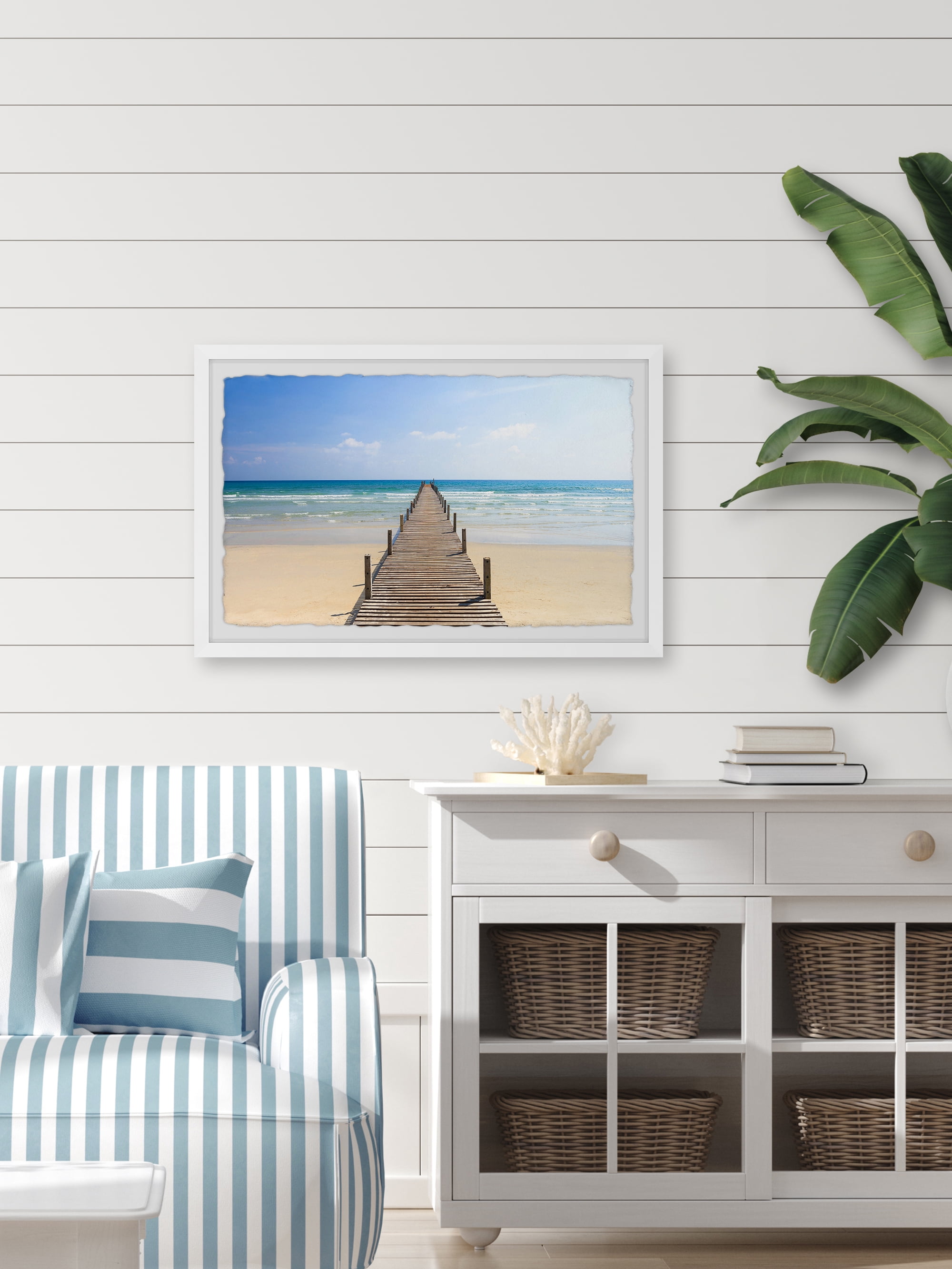 Marmont Hill Coastal Bridge Framed Wall Art, 12" x 18"