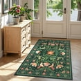 thumbnail image 3 of Lahome Decor 3'x5' Boho Bird Area Rugs,Floral Rug for Living Room Machine Washable,Soft Indoor Carpet,Non-Slip Low Pile for Bedroom Entrance Kitchen Office,Green, 3 of 9