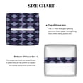 thumbnail image 5 of Lsque Purple and Blue Squares Printed Tissue Box Cover Holder, Facial Paper Organizer Dispenser,Square with Bottom Belt, PVC Leather Decorative Organizer, 5 of 8
