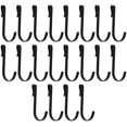 thumbnail image 1 of czcpp-20 Pcs Black J Shaped Hook - Stainless Steel Clip-on Hanging Sink Grid Heavy Duty Wire Rack Hook for Kitchen, Bedroom, Office, 1 of 4