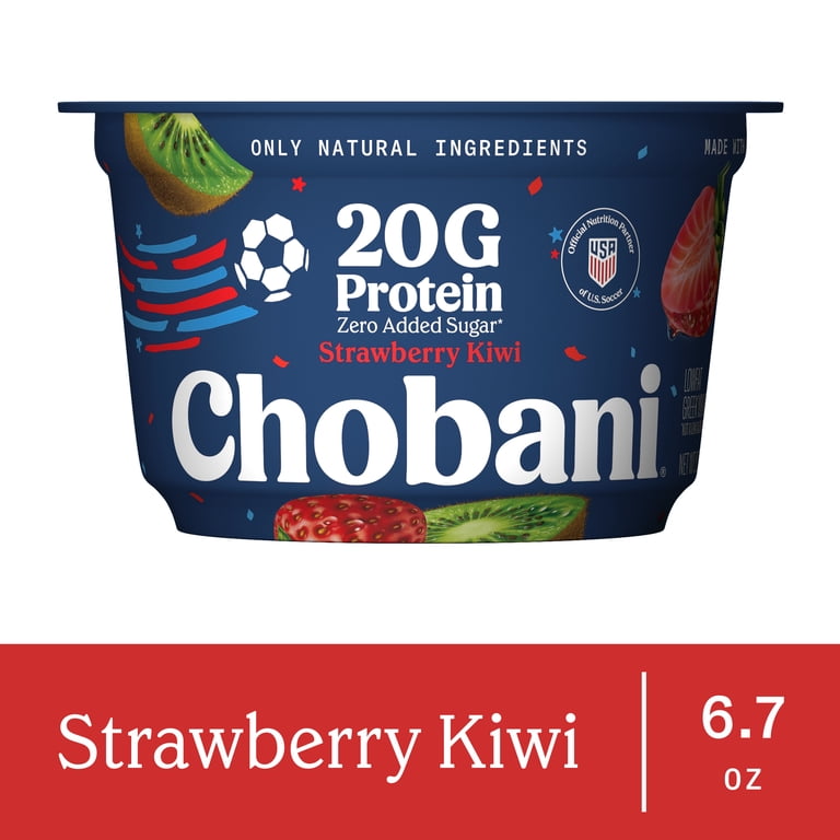 Chobani Greek Yogurt 20G Protein Low-Fat Strawberry Kiwi 6.7 oz