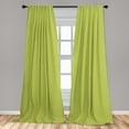 thumbnail image 5 of Ambesonne Retro Curtains, Geometric Nostalgic Motif, Pair of 28"x95", Lime Green Pastel Yellow, 5 of 5