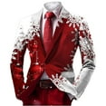 thumbnail image 5 of SRZYMJ Mens Christmas Blazer Jacket Lightweight Xmas Snowflake Printed One Button Business Office Jacket Work Blazers, 5 of 5