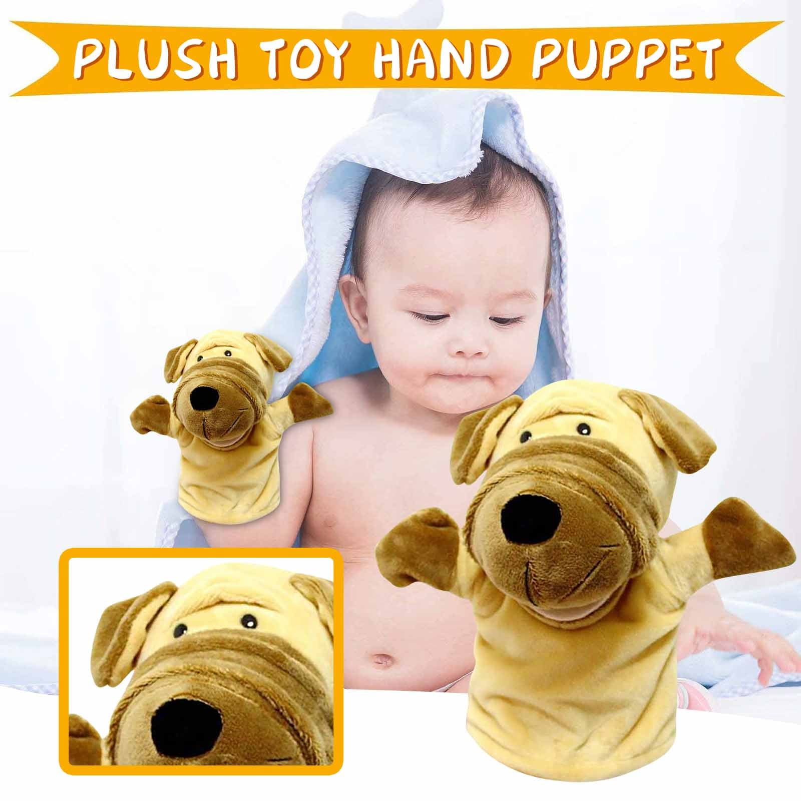 Plush Baby Doll Cartoon Animals ParentChild Puzzle Plush Toy Mouth Can