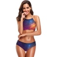 thumbnail image 4 of Dreamtimes Colorful Galaxy Stardust Nebula Swimsuits Padded Bikini Sets Sexy Swimwear for Women, X-Large, 4 of 7