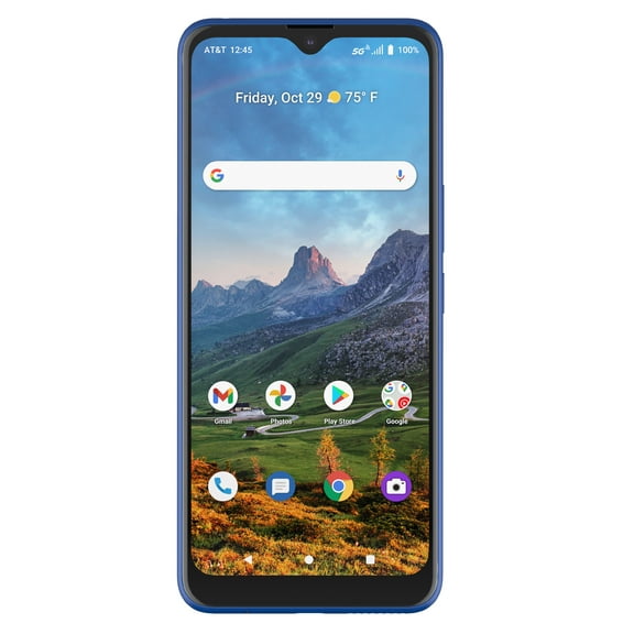 Open Box AT&T RADIANT™ Max 5G, 64 GB, Electric Blue - Prepaid Smartphone