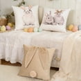 thumbnail image 7 of Sruoe Easter Throw Pillow Covers 18x18Inch Bunny Rabbit Soft Plush Faux Fur, Decorative Throw Pillow Covers, Spring Cute Bunny Pillowcases for Easter Home Living Room Bed Decor, 7 of 7