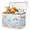 Color 1, variant on Jiaoprinted Blue Elephants Floral Large Toy Storage Box with Lid and Divider, Ethnic Animal Foldable Toy Storage Organizer, Stackable Storage Container Home Organization, 85L
