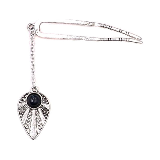 Señora Mujeres Retro Horquillas Bohemia Pinza de cabellero Palillo Plata Yinane palo de horquilla