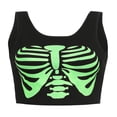 thumbnail image 1 of POINTERTECK Camisole Sans Manches à Imprimé de Crâne Côtelé pour Femmes, Haut Court d'Été pour Fille, 1 of 5