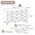 thumbnail image 2 of YouTrend 6 Drawer Black Dresser,Double Dresser Adult Storage Cabinet with W Pattern for Living Room, Bedrom Hallway, 2 of 10