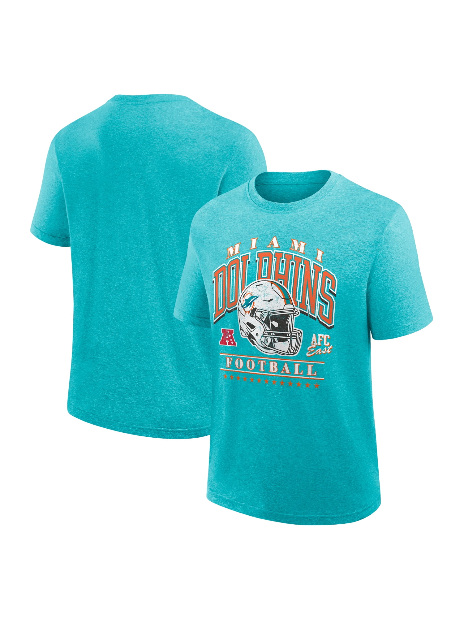 NFL Miami Dolphins Men's Synthetic Green Heather Short Sleeve T-Shirt