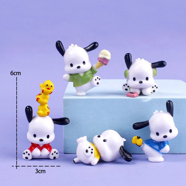 New 5pcs Sanrio Cinnamoroll Toys Action Anime Figures Cinnamoroll Set Kawaii Tabletop Decoration Room Ornament Kids Gifts