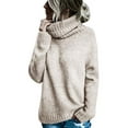 thumbnail image 1 of Sherrylily Fall Winter Women Sweaters Casual Turtleneck Long Sleeve Soft Knitted Pullover, 1 of 3