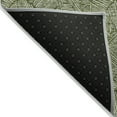 thumbnail image 4 of 10' X 14' Olive Green And Light Green Floral Washable Indoor Outdoor Area Rug, 4 of 5