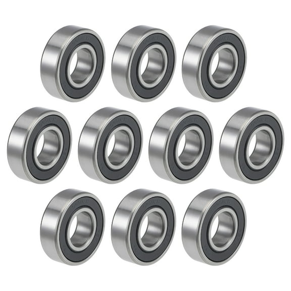 Unique Bargains 99502H-2RS Ball Bearings Z2 5/8" x 1-3/8" x 0.43" Double Sealed Chrome Steel 10pcs