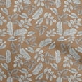 thumbnail image 1 of oneOone Cotton Jersey Brown Fabric Tropical Line Drawing Leaf Fabric For Sewing Printed Craft Fabric By The Yard 58 Inch Wide, 1 of 5