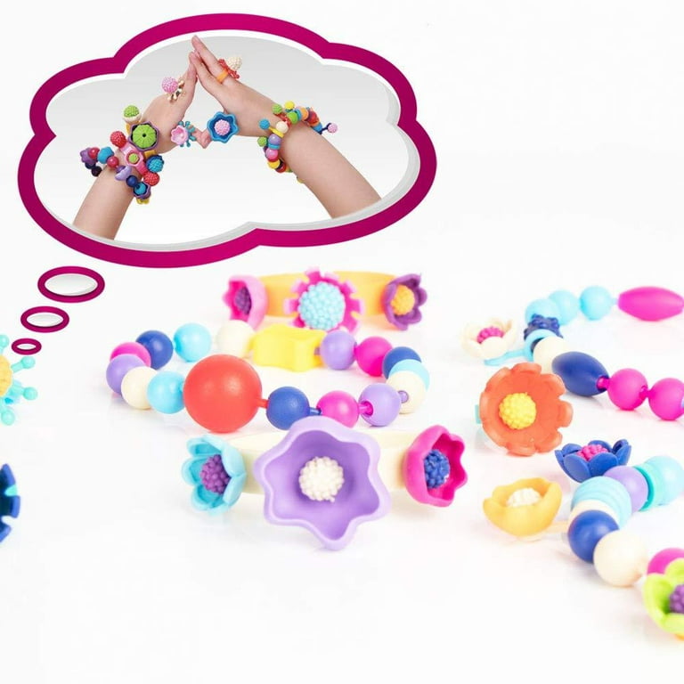 DIY Jewelry Making Kit for Girls 3, 4, 5, 6, 7 Year Old, Kids Pop