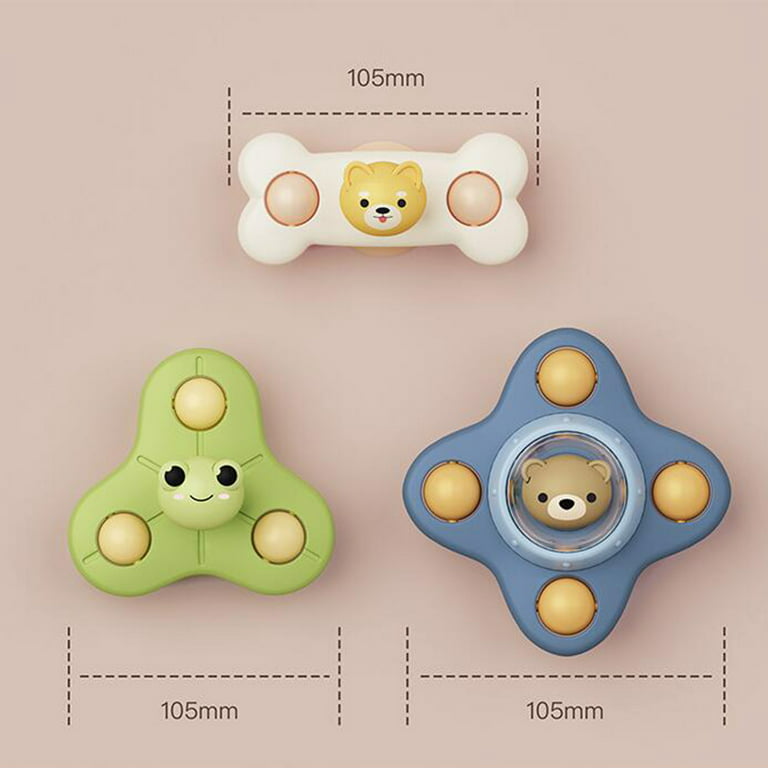 Suction Cup Spinner Toy for Baby 1 2 Year Old, 3PCS Spinner Sensory Toys  for Toddlers 1 3, Cartoon Baby Fidget Spinners Toys 12 Months Kids, High  Chair/Dining Table/Window/Travelling (Colorful) : Juguetes y Juegos 